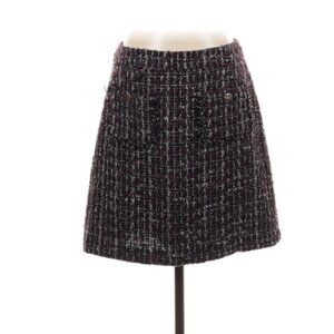 Loft Black White Flare Mini Skirt Size Small NWOT